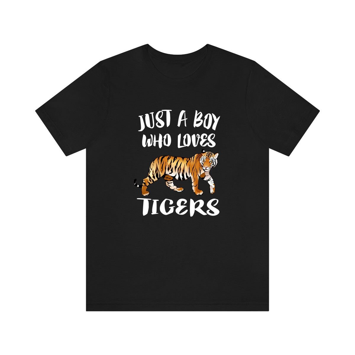 Just A Boy Who Loves Tigers Shirt, Tiger Liebhaber Geschenk, Tier Erwachsene Kinder T-Shirt von Goodszy