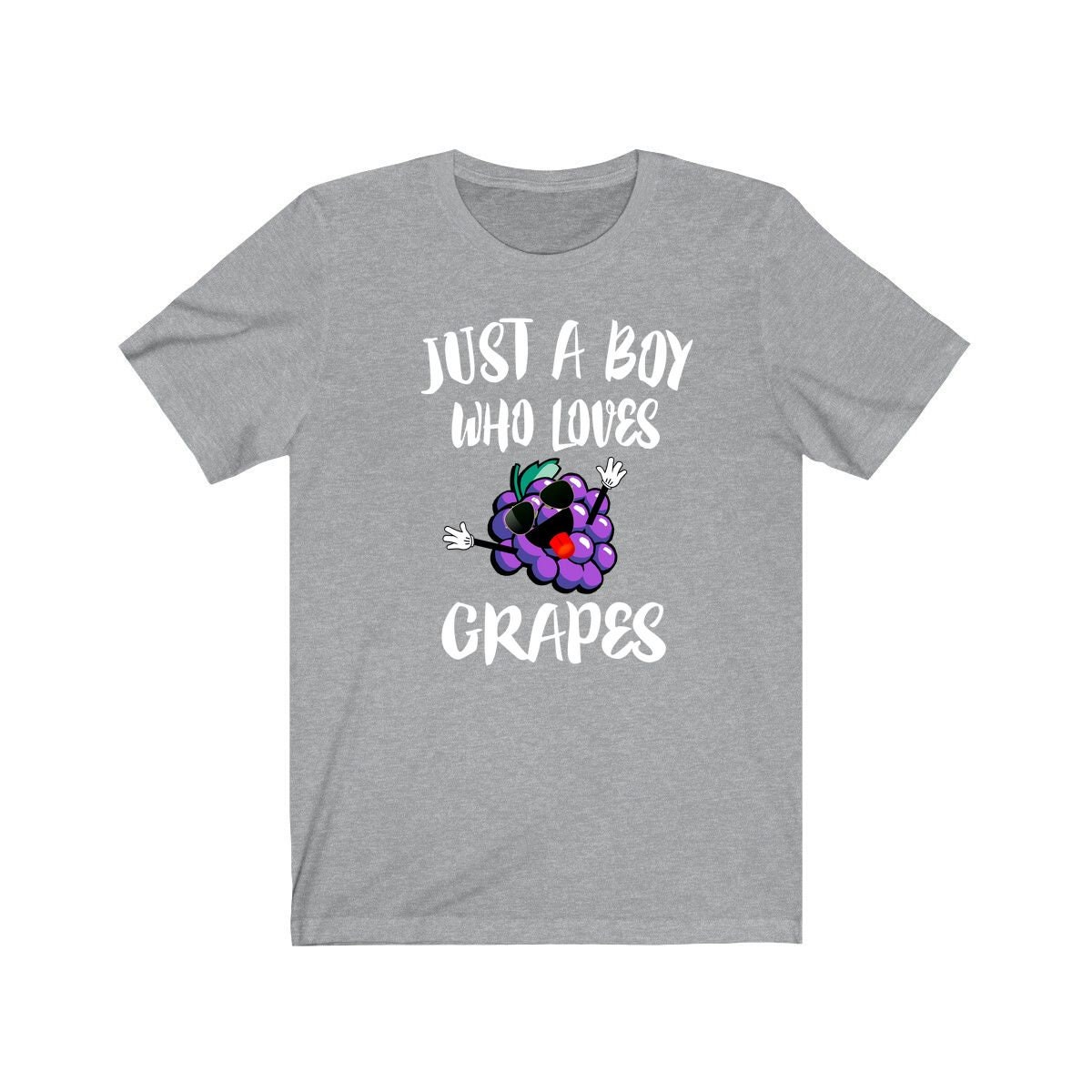 Just A Boy Who Loves Trauben Obst Shirt, Liebhaber Geschenk, Tier Erwachsene Kinder T-Shirt von Goodszy