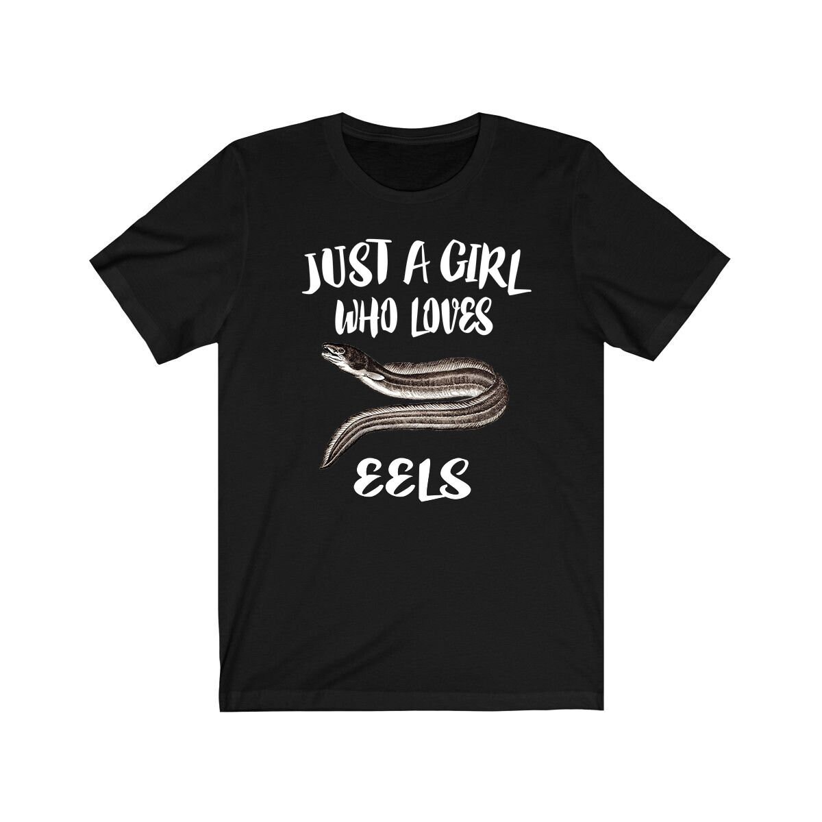 Just A Girl Who Loves Aale Fisch Shirt, Liebhaber Geschenk, Tier Erwachsene Kleinkind Kinder T-Shirt von Goodszy