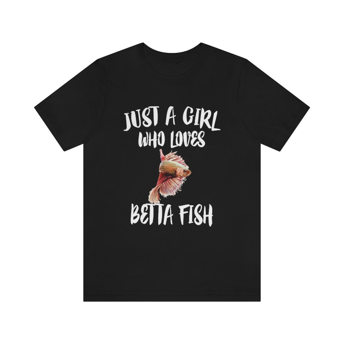 Just A Girl Who Loves Betta Fisch Shirt, Liebhaber Geschenk, Tier Erwachsene Kinder von Goodszy