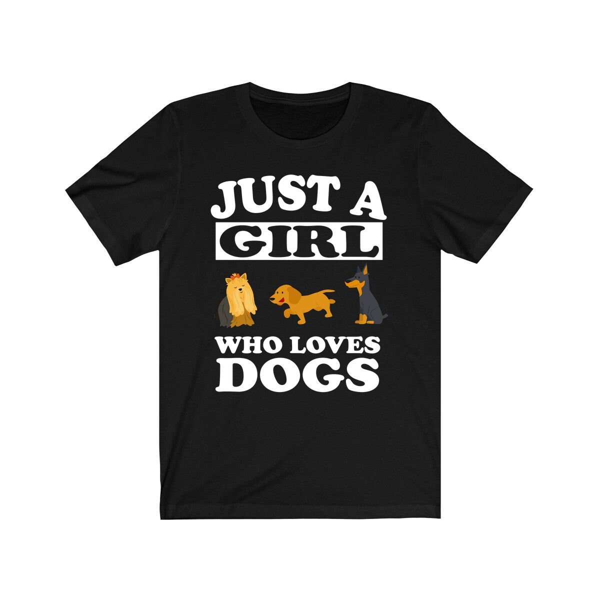 Just A Girl Who Loves Hunde Shirt, Hundeliebhaber Geschenk, Hundebesitzer Tierliebhaber Erwachsene Kleinkind Geschenk T-Shirt von Goodszy