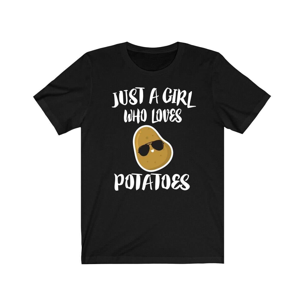 Just A Girl Who Loves Kartoffel Shirt, Liebhaber Geschenk, Vegan T-Shirt, Tier Erwachsene Kinder von Goodszy