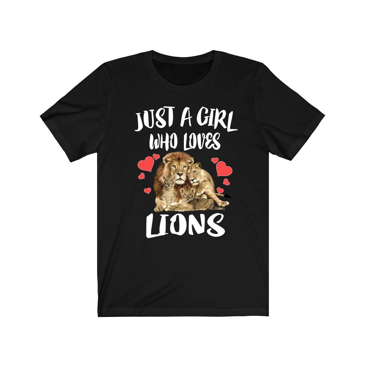 Just A Girl Who Loves Löwen Shirt, Liebhaber Geschenk, Löwe T-Shirt, Tier Erwachsene Kinder von Goodszy