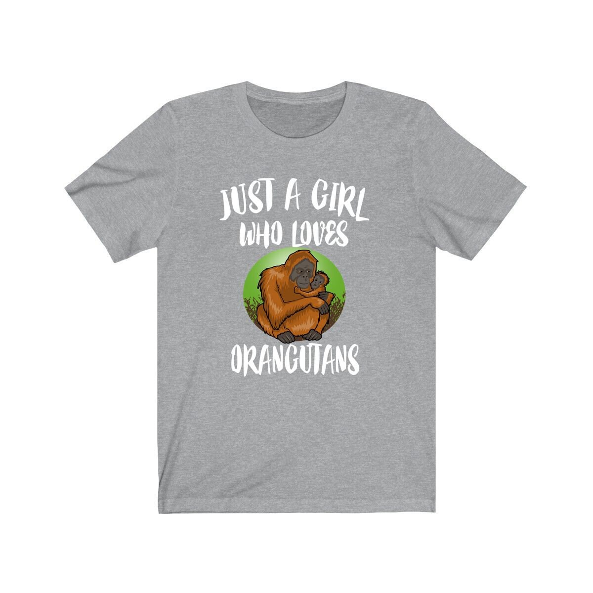 Just A Girl Who Loves Oran Utans Shirt, Orang Utan Liebhaber Geschenk, Tier Erwachsene Kleinkind Kind Geschenk T-Shirt von Goodszy