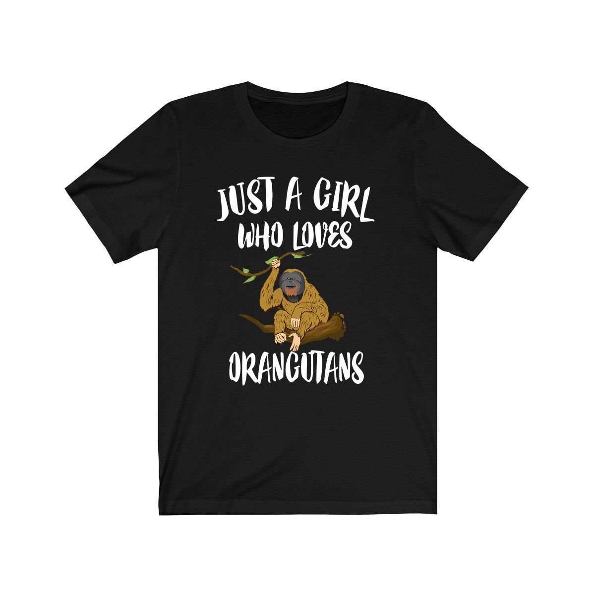 Just A Girl Who Loves Orang Utan Shirt, Liebhaber Geschenk, Tier Erwachsene Kleinkind Kind Geschenk T-Shirt von Goodszy