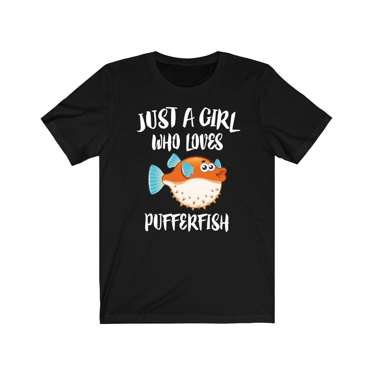 Just A Girl Who Loves Pufferfisch Fisch Shirt, Liebhaber Geschenk, Tier Erwachsene Kinder von Goodszy