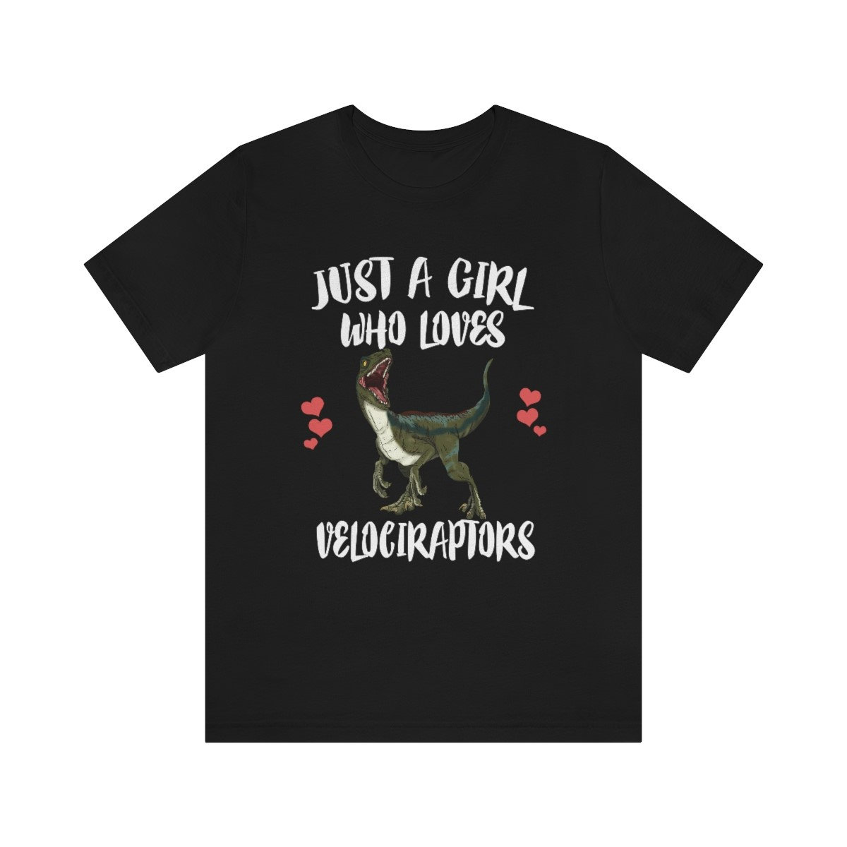 Just A Girl Who Loves Velociraptor Dinosaurier Shirt, Liebhaber Geschenk, Geschenk Erwachsene Kleinkind Kinder Shirt von Goodszy