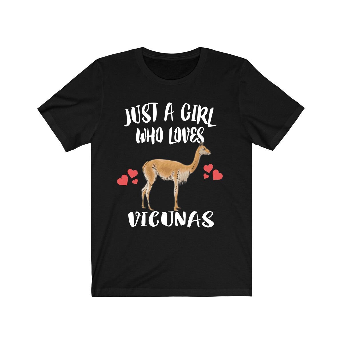 Just A Girl Who Loves Vicunas Shirt, Vicuna Lover Animal Erwachsene Kleinkinder Geschenk T-Shirt von Goodszy