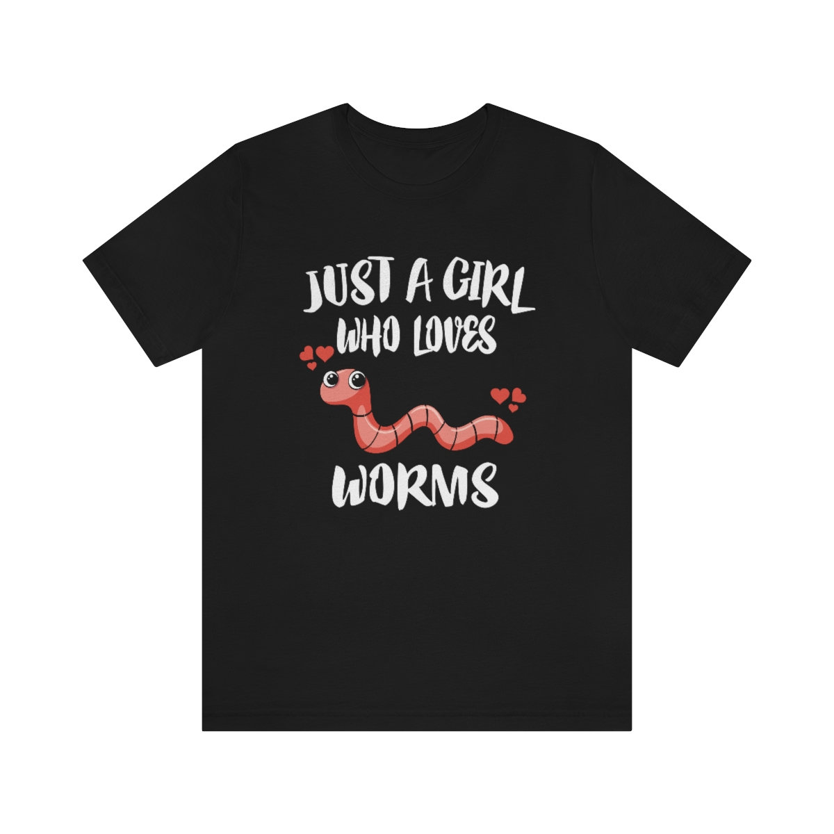 Just A Girl Who Loves Worms Shirt, Wurm Liebhaber Geschenk, Tier Erwachsene Kinder von Goodszy