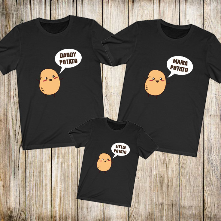 Kartoffel Familie Papa Mama Baby Passend Lustiges Geschenk T-Shirts von Goodszy