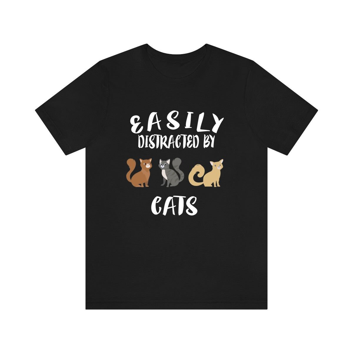Leicht Abgelenkt Von Katzen Shirt, Katzenliebhaber Katze Lustiges Geschenk, Junge Mädchen T-Shirt von Goodszy
