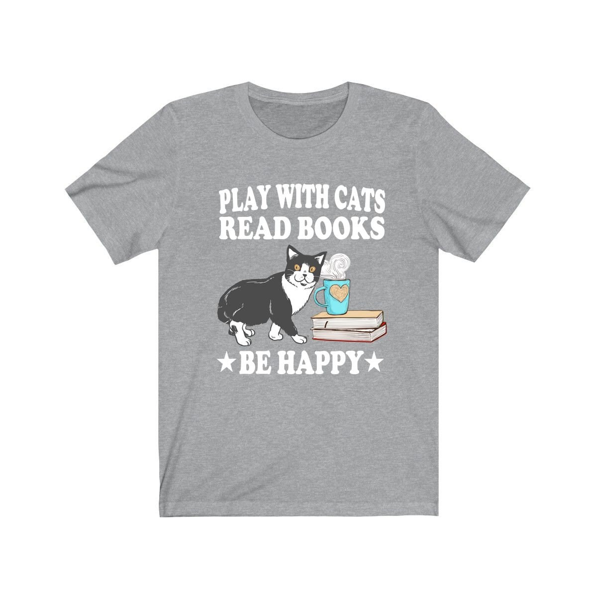 Play With Cats Lesebuch Be Happy Shirt, Katzenliebhaber Katzen Katze Lustiges Katzenliebhaber Geschenk, Junge Mädchen T-Shirt von Goodszy