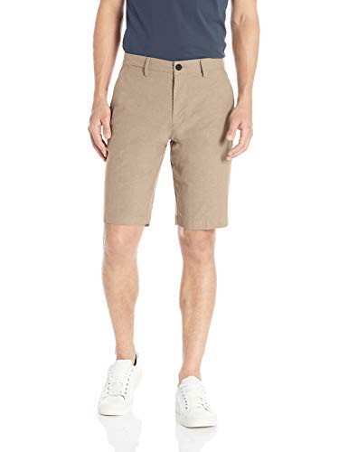 Amazon Essentials Herren Leichte Oxford-Shorts, Komfortabler Stretch, 28 cm Schrittlänge, Schmale Passform (Früher Goodthreads), Khaki Tan, 32W von Amazon Essentials