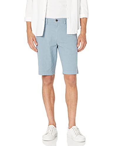 Amazon Essentials Herren Leichte Oxford-Shorts, Komfortabler Stretch, 28 cm Schrittlänge, Schmale Passform (Früher Goodthreads), Blassblau, 38W von Amazon Essentials