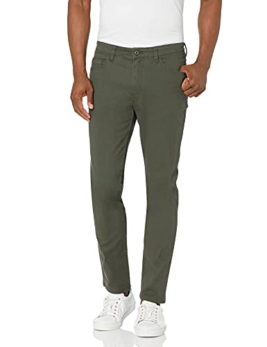 Amazon Essentials Herren 5-Pocket-Chinohose, Komfortabler Stretch, Skinny-Passform (Früher Goodthreads), Olivgrün, 29W / 30L von Amazon Essentials