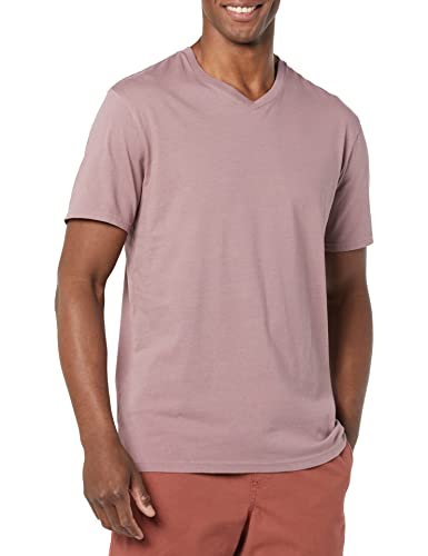 Goodthreads Herren Kurzärmeliges T-Shirt Mit V-Ausschnitt Aus Baumwolle, Mauve, S von Goodthreads