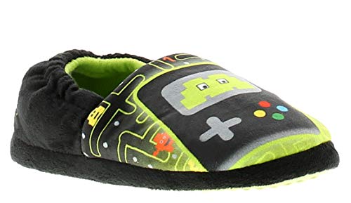 Goody 2 Shoes Jungen Gaming-Hausschuhe, Schwarz - Schwarz - Größe: 30 EU von Goody 2 Shoes