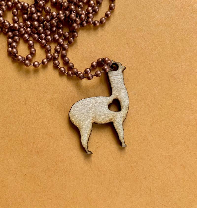 Hölzerne Alpaka Herz Kette Aus Kupfer Hölzerne Alpaka Herz Kette Aus Kupfer von GoodyWoodZoo