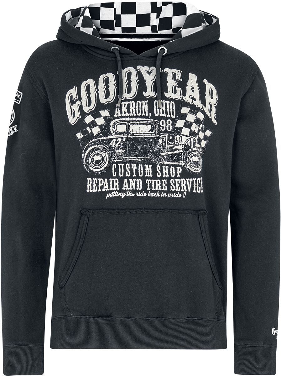 GoodYear - Rockabilly Kapuzenpullover - Pelham - S bis XL - für Männer - Größe XL - schwarz von Goodyear