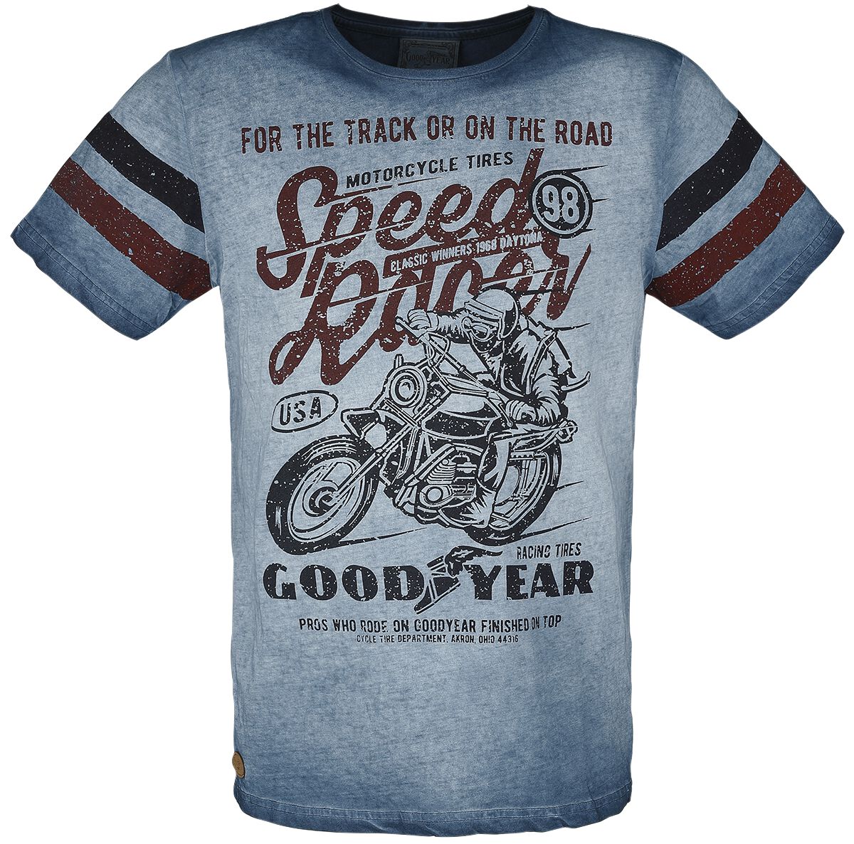 GoodYear - Rockabilly T-Shirt - Men T-Shirt Comfort fit - S bis 3XL - für Männer - Größe 3XL - blau von Goodyear