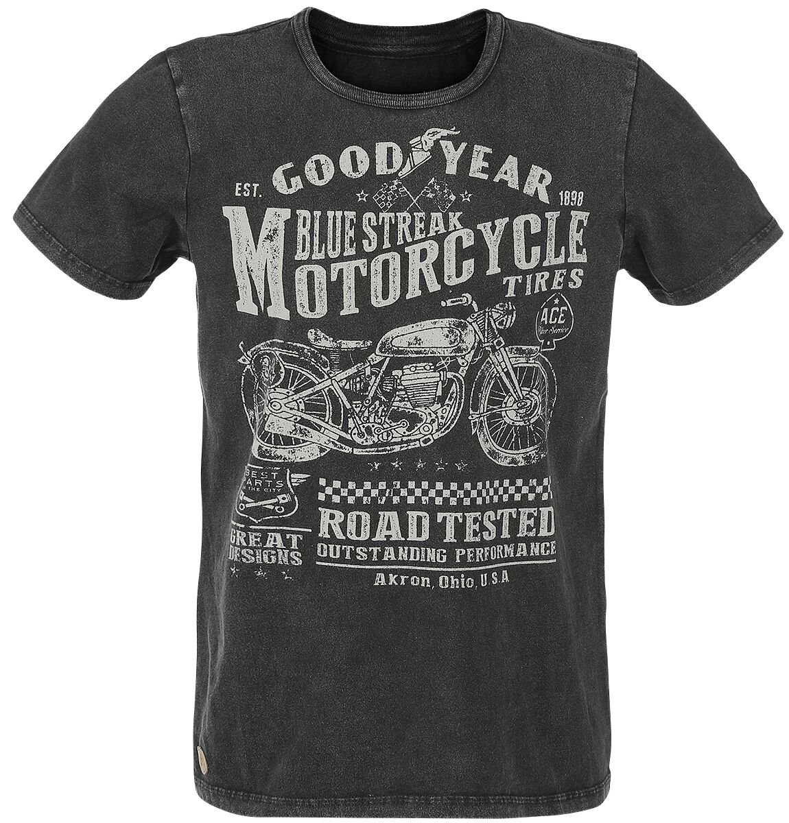 GoodYear - Rockabilly T-Shirt - Shelburne - S bis XXL - für Männer - Größe S - schwarz von Goodyear