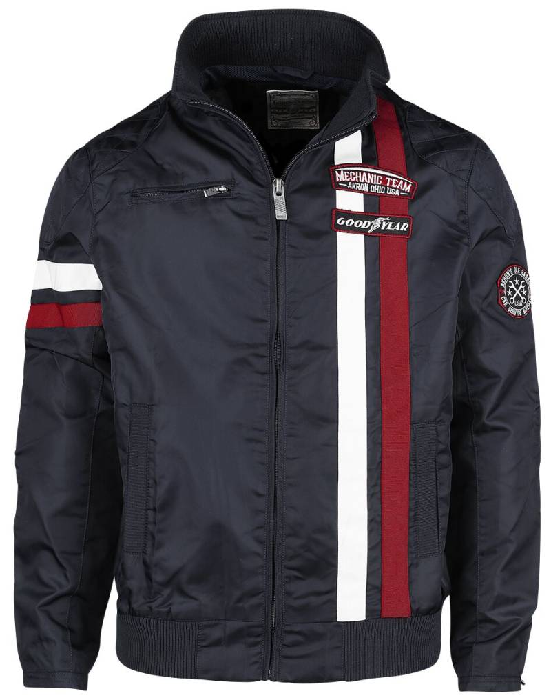 GoodYear - Rockabilly Übergangsjacke - Indiana - S bis XXL - für Männer - Größe XL - navy GoodYear - Rockabilly Übergangsjacke - Indiana - S bis XXL - für Männer - Größe XL - navy von Goodyear