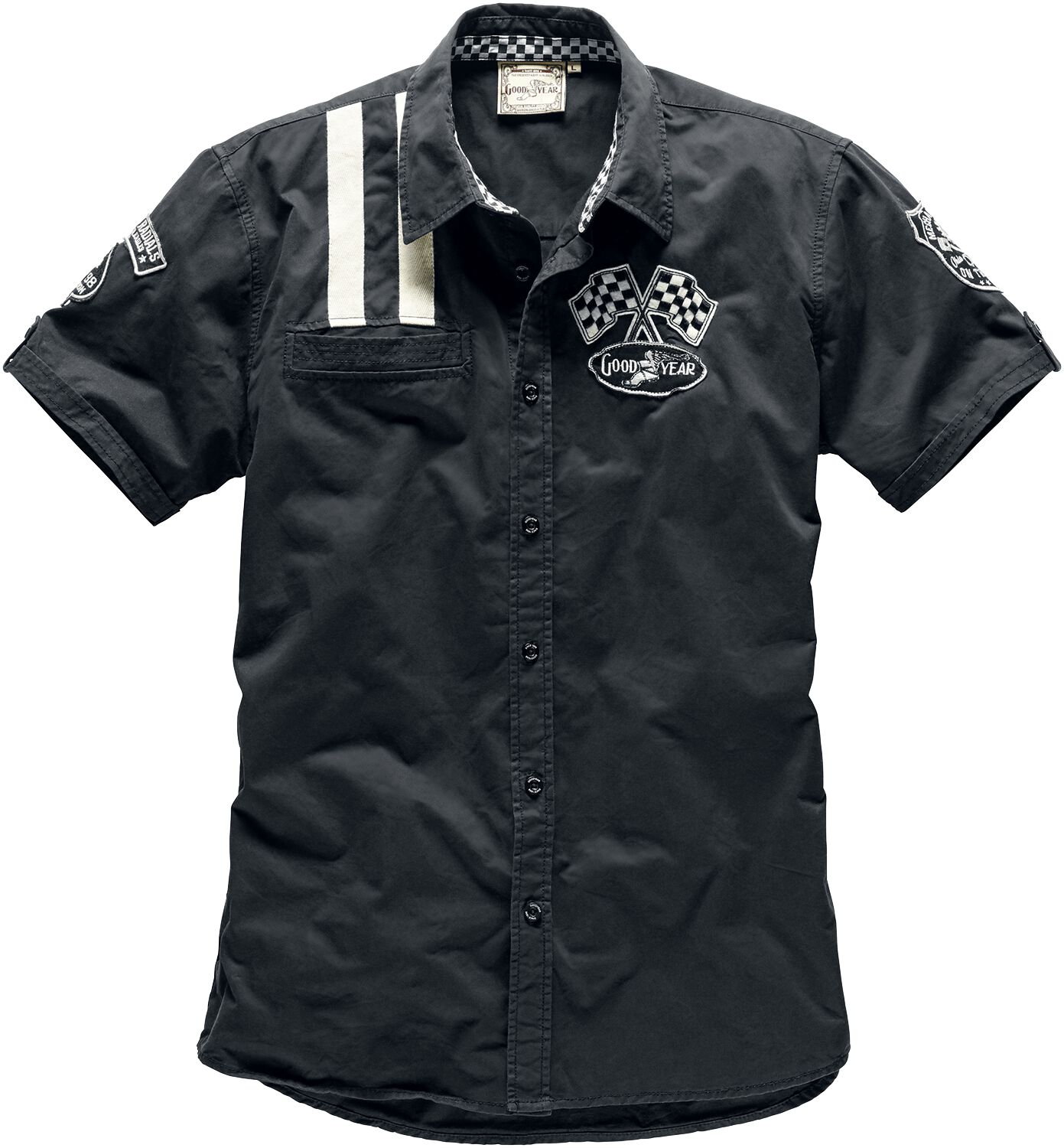 GoodYear Shinrock Kurzarmhemd schwarz in XL von Goodyear