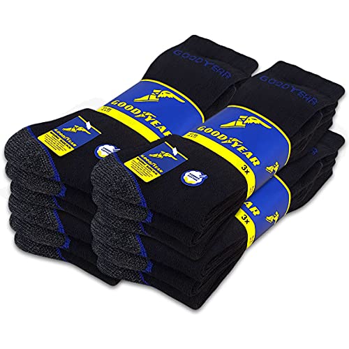 Goodyear 12 Paar Herren Arbeitssocken Work Socks Business Socken Strümpfe Größe 41-45 von Goodyear