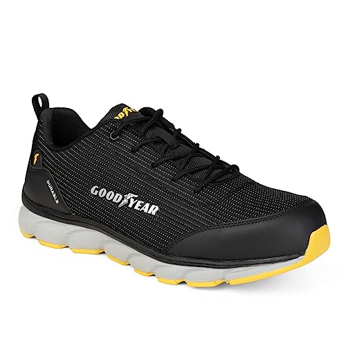 Goodyear Herren Gyshu1667 Sicherheitsschuhe, Black Yellow, 43EU von Goodyear