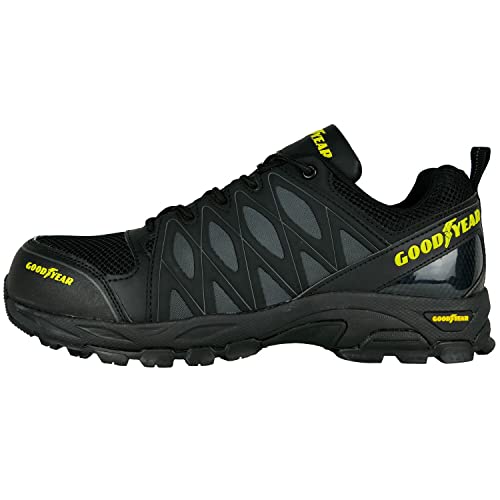 Goodyear 1503WT S1P/SRA/HRO Herren Metallfreie Zehen- und Zwischensohlen-Sicherheitstrainer aus Verbundwerkstoff, 1503 - Schwarz/Gelb, 40 EU von Goodyear