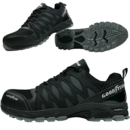 Goodyear Safety Shoes 1503WT - S1P - Exclusive Work-Trade Edition - Black/Silver, Size 44 EU von Goodyear