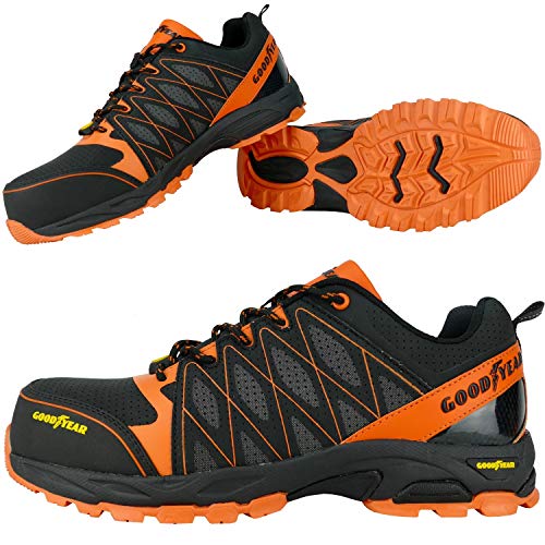 Goodyear Sicherheitsschuhe 15363WT Black Edition Arbeitsschuhe Schwarz Orange S3 - SRC Gr. 36-48 Größe 36 von Goodyear