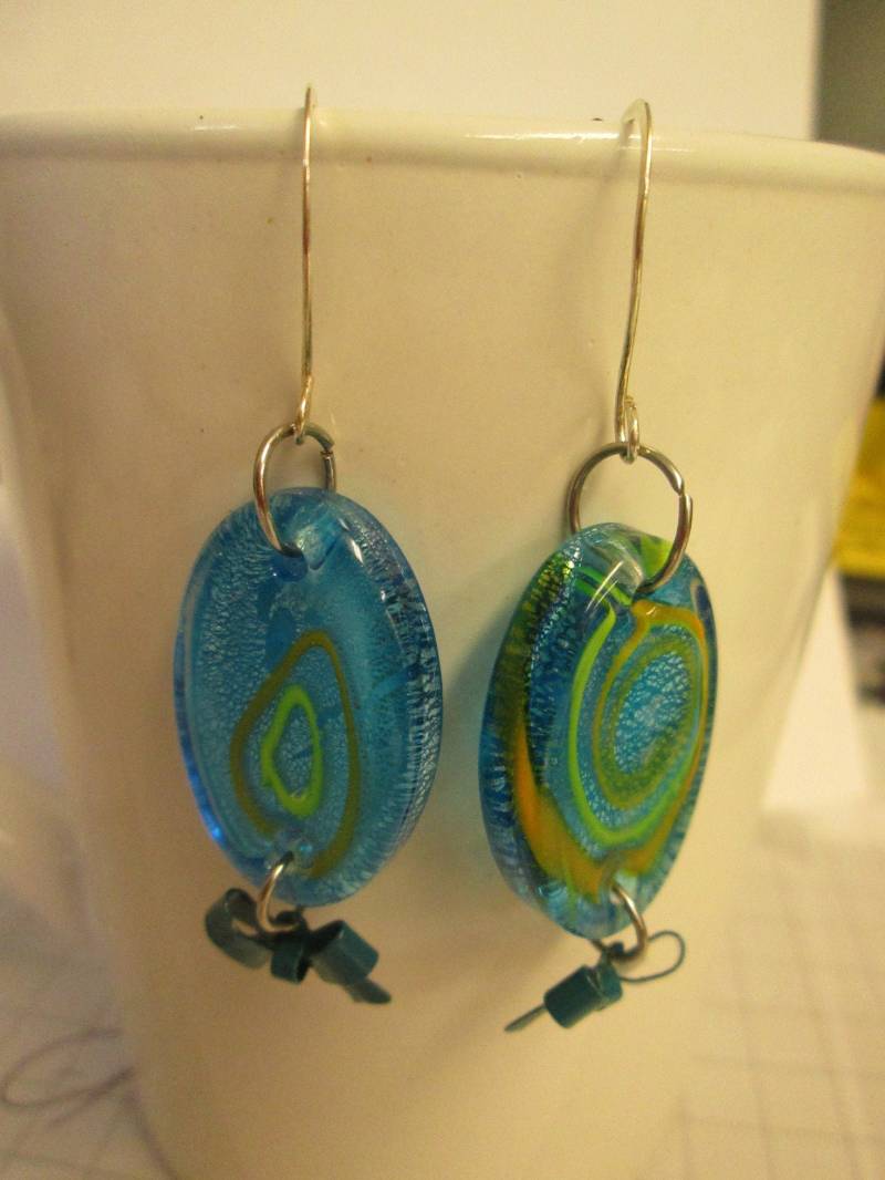 Blaue Geode Ohrringe, Perlen von GoofBallStuff