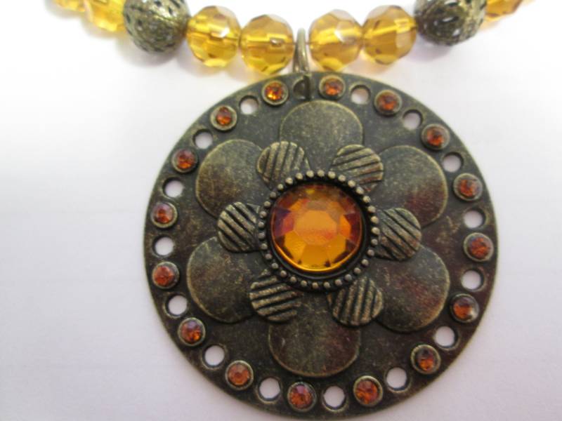 Braun Armreif Halskette 24", Perlen Halskette von GoofBallStuff