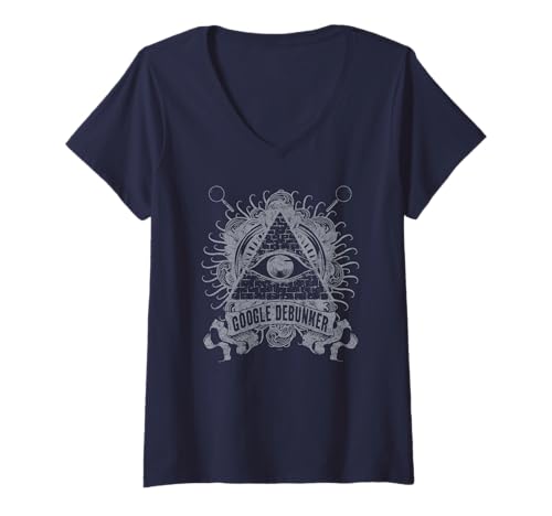 Damen Lustiger GoogleDebunker für Verschwörungstheoristen, Wahrheitssucher T-Shirt mit V-Ausschnitt Damen Lustiger GoogleDebunker für Verschwörungstheoristen, Wahrheitssucher T-Shirt mit V-Ausschnitt von GoogleDebunker Truth Seekers Designs