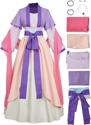 Goolecrimp Erwachsene Mädchen Cosplay Anime Kostüm Halloween Party Anime Cosplay Kostüm Kleid Schal Futter Kostüm Zubehör Requisiten (Satz,M) von Goolecrimp