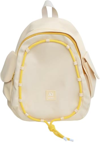 Goolecrimp Frauen Kawaii Charme niedlich College Rucksack niedlich Kinder Stil Campus Sense Umhängetasche leichtes einfaches Reisen Rucksäcke (Yellow) von Goolecrimp