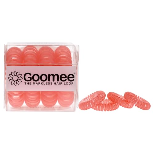 Goomee The Markless Haarschlaufen-Set – Huntington Pfirsich für Damen, 4-teiliges Haargummis von Goomee