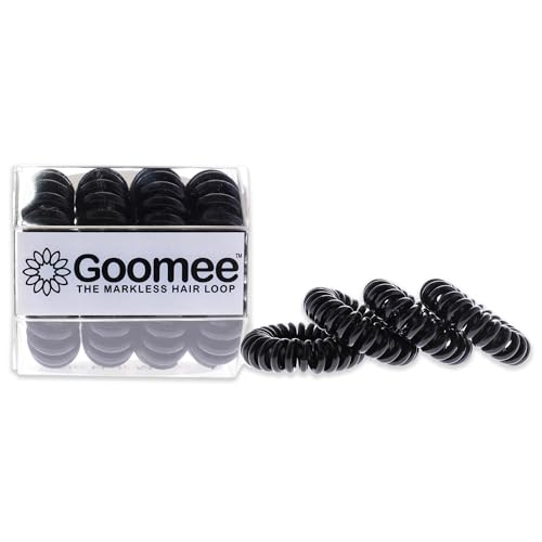 Goomee The Markless Haarschlaufen-Set – Mitternachtsschwarz für Damen, 4-teiliges Haargummis von Goomee