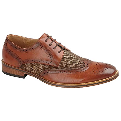 Goor Herren Brogue-Gibson-Schuh mit 4 Augen Leder gefüttert, Braun - hautfarben - Größe: 45 EU Goor Herren Brogue-Gibson-Schuh mit 4 Augen Leder gefüttert, Braun - hautfarben - Größe: 45 EU von Goor