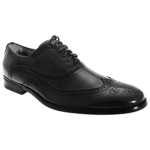 Goor Herren Leder-Schnürschuhe (47 EU) (Schwarz) von Goor