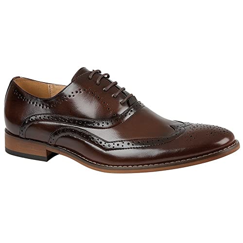 Goor Jungen 5 Ösen Brogue Oxford Schuhe, braun, 36 2/3 EU von Goor