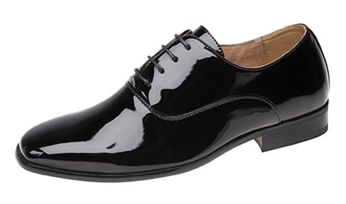 Herren-Abend-/Uniform-/Oxford-Schuhe, Schwarz , Schwarz - schwarzer lack - Größe: 47.5 EU von Goor