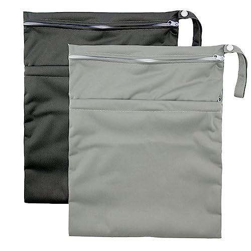 Goorder Windeltasche, Nassetaschen Wasserdicht, 2 STÜCKE Wetbag Stoffwindeltaschen Wiederverwendbare Organizer Beutel Baby Wickeltasche für Schwimmen Camping Reisen Fitnessstudio Strand von Goorder
