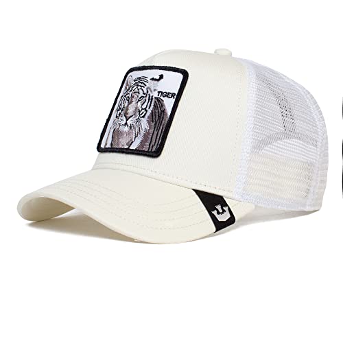 Goorin Bros. Herren The Farm Adjustable Cap Baseballkappe, Trucker-White-Tiger-White-#27781, Einheitsgröße von Goorin Bros.