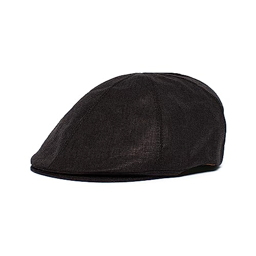 Goorin Bros. Herren Benjamin Paul Leinen Duckbill Ivy Flatcap Newsboy Hut, Ebenholz, XL von Goorin Bros.