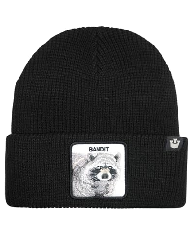 Goorin Bros. Hut Waschbär Tier Bauernhof Trucker Tiermützen Mütze mit Revers Beanie Waschbär Bandit Schwarz, Schwarz , One size von Goorin Bros.