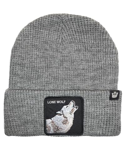 Goorin Bros. Mütze Beanie Mütze mit Umschlag, Animal Farm Hats, Herbst/Winter, Wolf Gray, One size von Goorin Bros.