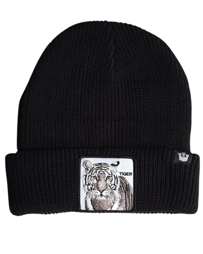 Goorin Bros. Mütze Beanie Mütze mit Umschlag, Animal Farm Hats, Herbst/Winter, tiger schwarz, One size von Goorin Bros.