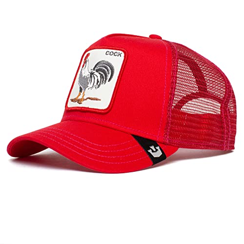 Goorin Bros. Unisex-Erwachsene The Farm Original Core Adjustable Snapback Trucker Hat Baseballkappe, Rot (Hahn), Einheitsgröße von Goorin Bros.